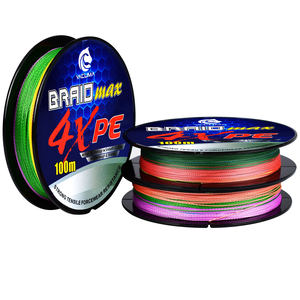 Ligne <span class=keywords><strong>de</strong></span> pêche YACUMA Premium 100M 4X multicolores tressée flottante haute résistance résistante à l'usure pour rivière, lac, ruisseau, océan - Product Image 4
