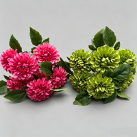 Buket Bunga Dahlia Buatan 7 Tangkai Langsung dari Pabrik, Krisan Palsu untuk Dekorasi Meja Pernikahan dan Rumah, Warna Dapat Disesuaikan