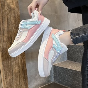 Zapatillas de Skateboarding para Mujer, de Piel Sintética, Bajas, con Cordones, Antideslizantes, Cómodas, Retro, Hechas a Mano, para Primavera/Verano - Product Image 1