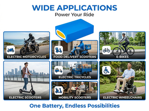 Paquete de <span class=keywords><strong>Baterías</strong></span> Recargables de Iones de Litio 18650 21700 <span class=keywords><strong>para</strong></span> Motocicletas Eléctricas, Bicicletas Eléctricas de Reparto de Comida, Triciclos Eléctricos de Carga - Product Image 3