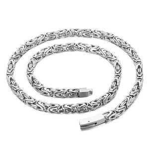 Nouvelle mode, collier chaîne <span class=keywords><strong>en</strong></span> acier titane or argent de 8 mm de largeur, chaîne <span class=keywords><strong>en</strong></span> acier inoxydable, chaîne à maillons punk pour homme - Product Image 2