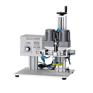 AILUSI semiautomática tapa de botella atornilladora neumática semiautomática 4 ruedas atornilladora taponadora