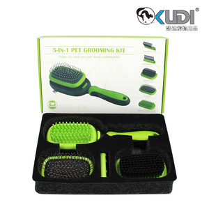 Juego de aseo de mascotas multifuncional cinco en uno personalizado, Material ABS transfronterizo, peine de aguja para desenredar gatos y perros - Product Image 2