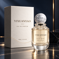Flacon de parfum de luxe en verre de 100 ml avec bouchon en marbre, emballage personnalisé pour parfum avec logo
