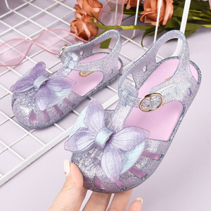 Glitter Princess <b>Flats</b> Sandals <b>Summer</b> Cute Children's Sandals Kids Glitter Party Princess Sandals - Product Image 3