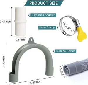 Tuyau de vidange flexible en PVC pour machine à laver Tuyau d'eau d'aspiration ondulé en tailles 1.5m 2m 3m 4m 5m Source d'alimentation manuelle - Product Image 3