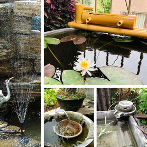 Solar Fountain Pump 15W With Solar Panel And Led Lights For Garden Water Feature - Product Image 3