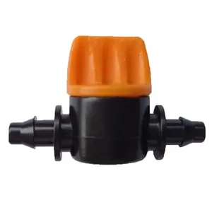 Hot Sale Garden Irrigation 4/7MM Micro Tube Pipe Drip Irrigation Fittings Barbed Water Flow Control Valve Mini Valve