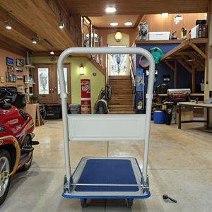 F150 फोल्डेबल प्लेटफॉर्म हैंड ट्रक ने डोली गाड़ी को धक्का दिया, गोदाम सुपरमार्केट के लिए परिवहन ट्रॉली - Product Image 4