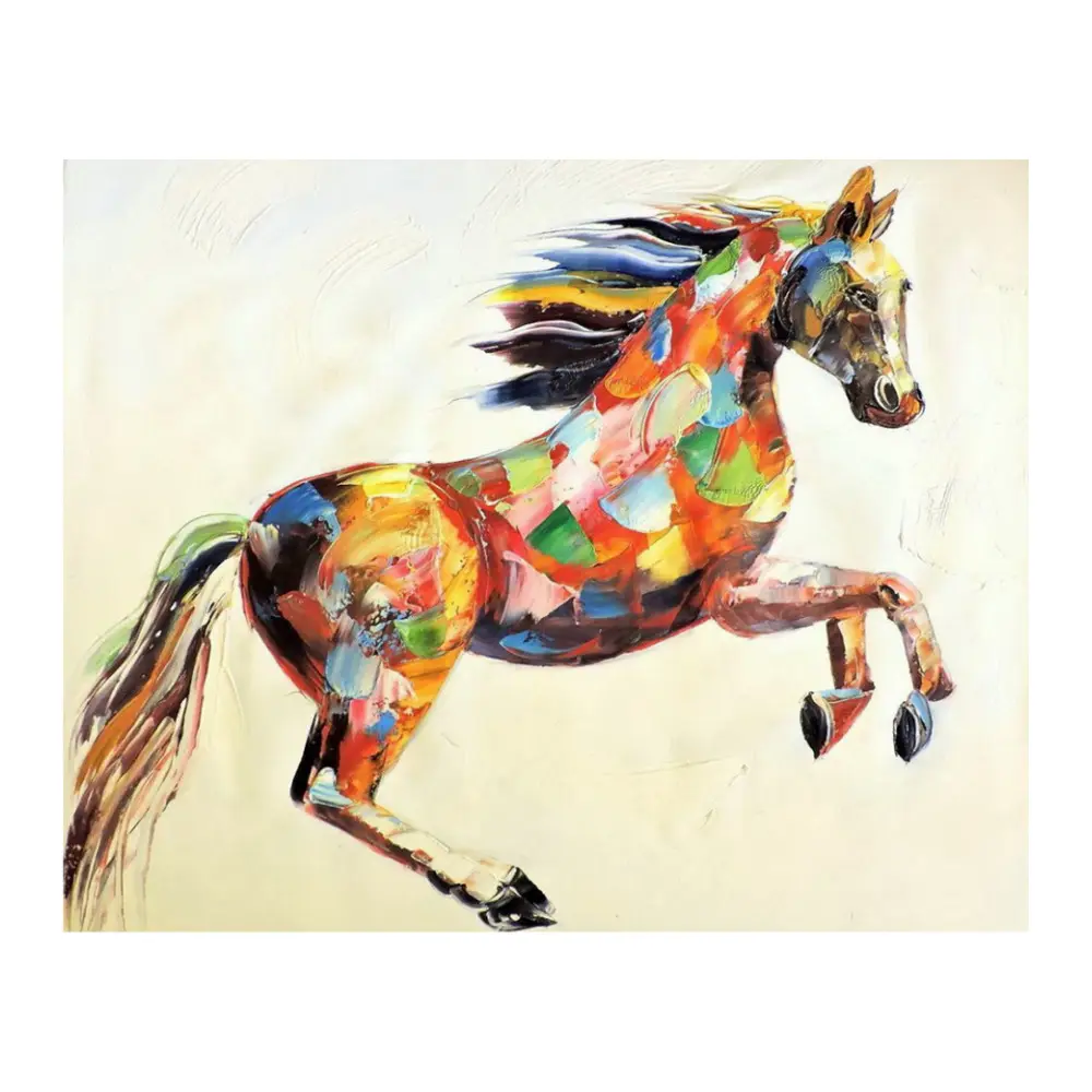 Fotos de Animales de alta calidad corriendo caballo impresión 3D pared artes diamante rhinestone pintura PD(L)(23)