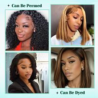 Peluca de Cabello Humano Vietnamita Estilo Bob, Peluca Frontal de Encaje HD 13X4, Pelucas Cortas y Lisas para Mujeres Negras, Pre-Desplumada