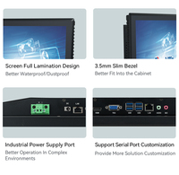 TouchWo Panel PC Industrial Todo en Uno con Pantalla Táctil Capacitiva Integrada de 10 Puntos y Marco Abierto de 15/15.6 Pulgadas, Resolución FHD para