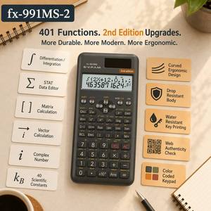 <span class=keywords><strong>Calculadora</strong></span> Científica Fx-991MS-2, Segunda Edición, Matrices, Vectores, Números Complejos, Solución de Ecuaciones, Cálculo Integral, Diferencial, Ingeniería - Product Image 3