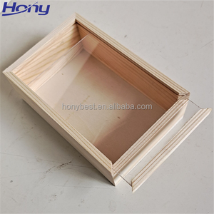 Venta al por mayor caja de madera sin terminar recuerdo y almacenamiento de regalos con tapa deslizante para decorar y personalizar la caja de embalaje - Product Image 6