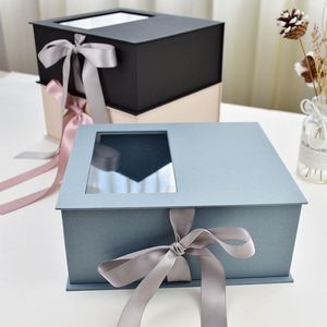 Offre Spéciale Livre Type Boîte Avec Couvercle Magnétique Boîte Cadeau Emballage Avec Fenêtre Et <span class=keywords><strong>ruban</strong></span> - Product Image 4