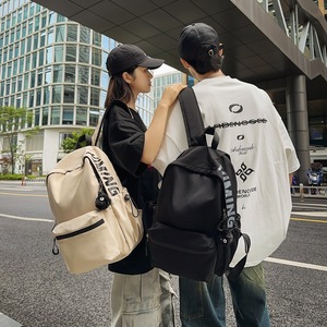 Unisex Nylon <b>Backpack</b> 18 In Solid Color <b>Large</b> <b>Capacity</b> School Education Student <b>Backpack</b> - Product Image 2