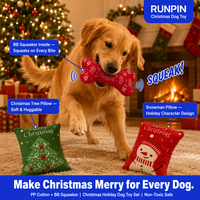 Jouet de Noël pour chien, peluche couineuse à mâcher, durable, design Père Noël et Bonhomme de neige, cadeau pour animal de compagnie, anti-ingestion