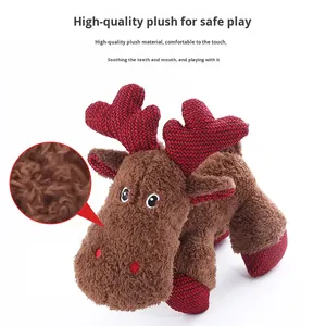 Jouet de Noël en gros pour chien, jouet couineur personnalisé amusant, jouet en peluche pour chiot, pour mâcheurs agressifs, produit à mâcher doux et résistant aux morsures - Product Image 2