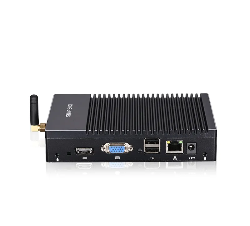 Fanless מיני מחשב quad core 4 אשכולות AMD A6 מעבד VGA HD-MI תמיכת תצוגה כפולה Win10 לינוקס Fanless תעשייתי מיני מחשב