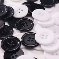 Kancing Resin 4 Lubang Grosir Logo Custom Harga Murah Putih Hitam untuk Kemeja dan Jas