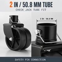 Roue pivotante double de 6 pouces pour cric de remorque, avec tube de 2 pouces, à visser, pièces de remorque marine pour cric de lèche de remorque de bateau, camping-car, VR