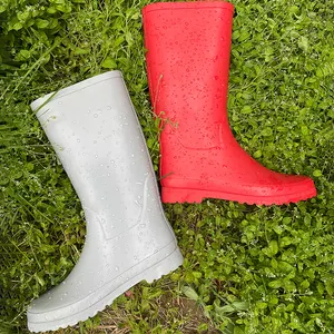 Tasarımcı bayanlar su geçirmez diz yüksek yağmur çizmeleri Wellies kadınlar Wellington sakız botları