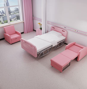 Sillón Cama Deluxe Moderno para Pacientes y Cuidadores de Hospital con Ruedas, Sofá Cama Médico - Product Image 6