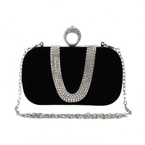 Bolso de mano elegante personalizado para vestido de noche, adornado con diamantes de imitación y cristales, estilo clásico informal. - Product Image 6