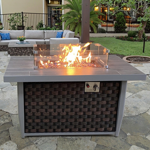 Cheminée électronique extérieure moderne en acier avec télécommande, dessus rectangulaire en carrelage <span class=keywords><strong>pour</strong></span> salon et appartement - Product Image 4