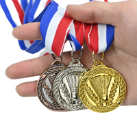 Médailles personnalisées Football Run Taekwondo Gymnastique Football Prix Métal Or Ruban Sport Trophées et Médailles vierges