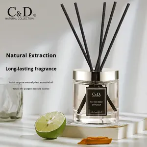 Diffuseur d'huiles essentielles sans alcool personnalisé, sans flamme, pour la maison, la chambre à coucher, parfum longue durée, hôtel, rotin, nuits de <span class=keywords><strong>Paris</strong></span>, 200 ml - Product Image 5