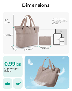 Foldable <b>Zipper</b> <b>Tote</b> <b>Bag</b> for Women Large Shoulder <b>Bag</b> Top Handle Handbag - Product Image 2