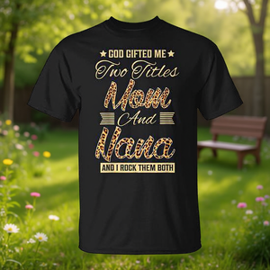 Camiseta con estampado de leopardo Mom Nana para regalo del Día de la Madre, ropa de mujer - Product Image 3