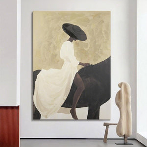 Minimalismus Wabi Sabi Retro Abstrakte Wandkunst Luxuriöses Handgefertigtes Übergroßes Maßgefertigtes Dekoratives Ölgemälde für Wohnzimmer - Product Image 1