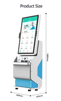 Kiosque en libre-service pour hôpital 32/43 pouces |   Terminal tactile avec lecteur d'identification et scanner QR, compatible SDK pour l'enregistrement médical et les paiements