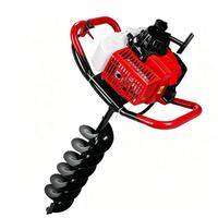 Tarière rotative thermique portable pour le forage de trous de poteaux agricoles