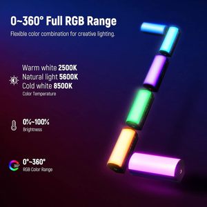 <span class=keywords><strong>NEEWER</strong></span> Lot de 2 lampes magnétiques RVB 360 ° Full Color Handheld Tube Light LED Stick Photography Wand Mini Fill Video Light - Product Image 6