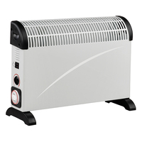 Radiateur électrique sur pied homologué GS/CE 750W/1250W/2000W, ventilation, ventilateur turbo, télécommande, éclairage