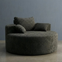 Rundes, knochenloses Sofa: Modernes Wohnzimmermöbel, komfortables Designer-Apartment-Sofa, vakuumverpackt und komprimiert für den Innenbereich