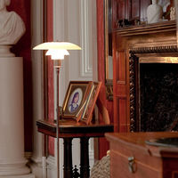 Lampe sur pied de style minimaliste moderne danois pour salon, avec lumière LED en fer et verre, gradation progressive, idéale pour chambre à coucher, chevet ou bureau