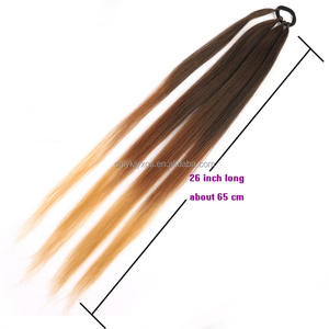 WP18 26 "100g Coletas Extensión <span class=keywords><strong>de</strong></span> cola <span class=keywords><strong>de</strong></span> caballo Ombre Trenzas <span class=keywords><strong>de</strong></span> <span class=keywords><strong>boxeo</strong></span> Envoltura alrededor <span class=keywords><strong>de</strong></span> la cola del moño con banda <span class=keywords><strong>de</strong></span> goma <span class=keywords><strong>Anillo</strong></span> para el cabello Trenza - Product Image 4