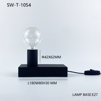 Lampe de table LED minimaliste portable noire 220V pour la décoration de la maison, le restaurant, le bar, petite lampe artistique