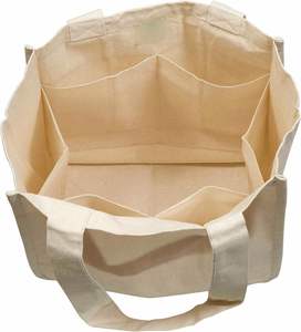 Meilleurs sacs fourre-tout en toile réutilisables pour la plage, écologiques, avec compartiments, lavables, pour les courses, les courses d'épicerie, sacs fourre-tout en coton décontractés - Product Image 2
