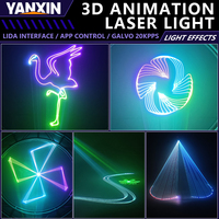 Lumière laser d'animation couleur 5W RGB DMX512 avec contrôle sonore et par application, éclairage de scène commercial pour bars, mariages, KTV