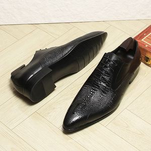 Bottines Chelsea pour hommes, nouvelle collection, best-seller, style automne, en cuir à motifs, pour affaires, formelles, légères - Product Image 2