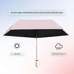Parapluie compact pliable en 3 sections, ultra-léger, en fibre de carbone, avec logo personnalisé, qualité supérieure, pour femmes, vente en gros - Product Image 3