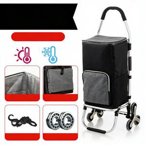 รถเข็นพับได้แข็งแรงทนทาน และรถเข็นอเนกประสงค์แบบพับได้สำหรับโรงงาน โรงรถ และสถานที่อุตสาหกรรม - Product Image 2