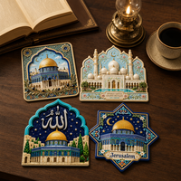 Aimant de réfrigérateur souvenir islamique musulman, mosquée Sheikh Zayed d'Abu Dhabi, en résine gaufrée, forme, couleur, taille et logo personnalisés