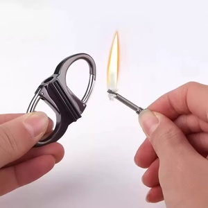 Porte-clés briquet Match Strike Portable éternel Match briquet avec porte-clés Camping en plein air Barbecue Match briquet - Product Image 2