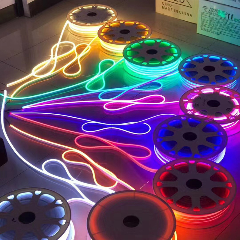 Waterproof Outdoor Custom DC12v High Bright LED Neon Lights 5m 120leds Neon Signs Cuttable LED Flexible Rope Strip Lights Sets · image 4